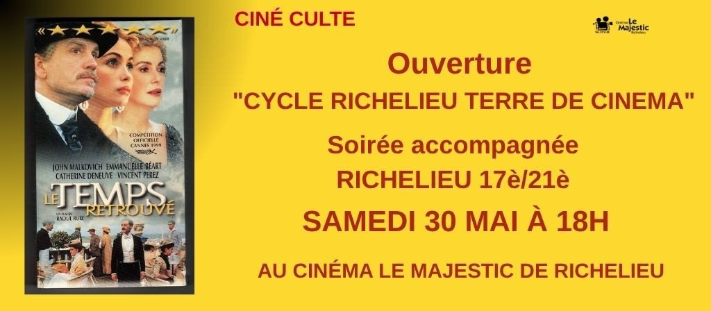 actualité RICHELIEU TERRE DE CINEMA