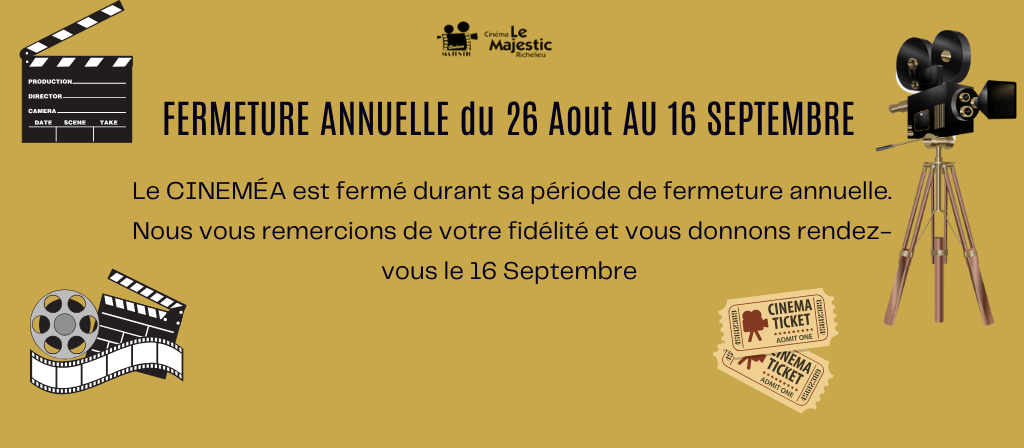actualité FERMETURE ANNUELLE
